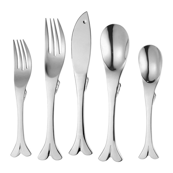 20-Piece Fish Shaped 18/8 Stainless Steel Flatware Set Service for 4 Include Kni - Picture 2 of 7